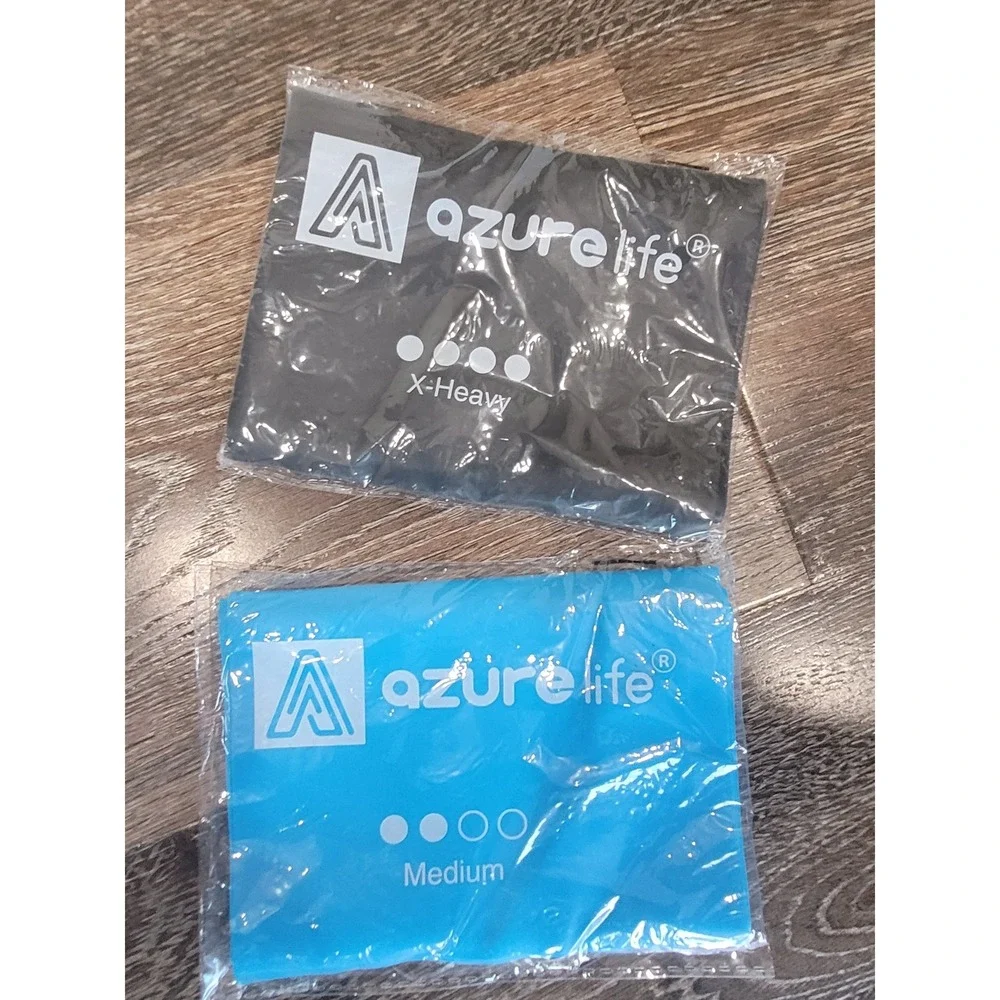 AzureLife Resistance Bands Set‎ X Heavy Medium Fitness Exercise Workout #HH
